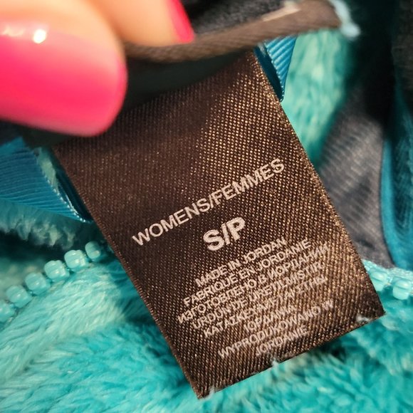 The North Face Teal Blue Long Sleeve Fleece Zip Up Jacket Women's Size Small 902 - Picture 4 of 5